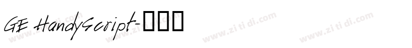 GE HandyScript字体转换